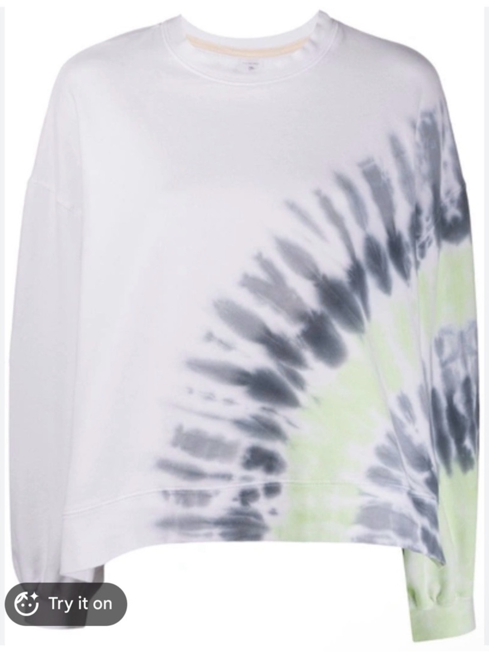 Electric & Rose Neil Green Grey Tie Dye Crewneck Sweatshirt